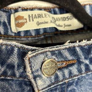 90s Vintage Harley Davidson Denim Straight Leg Light Wash Jeans sz6